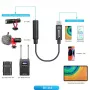 Cable adaptador BOYA BY-K4 de conector hembra TRS de 3,5 mm a conector macho USB-C para micrófonos (6 cm, negro)
