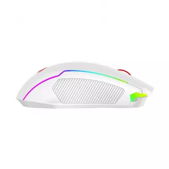 Ratón gaming inalámbrico Redragon M914W-RGB NIX, 5000 DPI, blanco