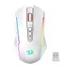 Redragon M914W-RGB NIX Ratón gaming inalámbrico, 5000 DPI, Blanco