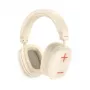 Auriculares inalámbricos Bluetooth over-ear AWEI AT6 con micrófono, beige/blanco roto, plegables, drivers de 40 mm, USB-C, 12 horas de reproducción
