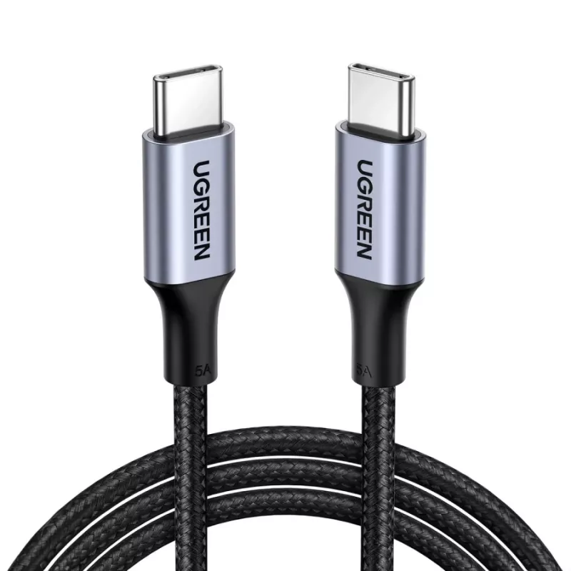 Cable USB-C a USB-C UGREEN 100W 5A Negro 1,5m