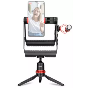 BOYA BY-VG380 kit de vídeo para smartphone con micrófono BY-MM1 Pro, luz LED y trípode para vlogging, streaming en directo y grabación móvil