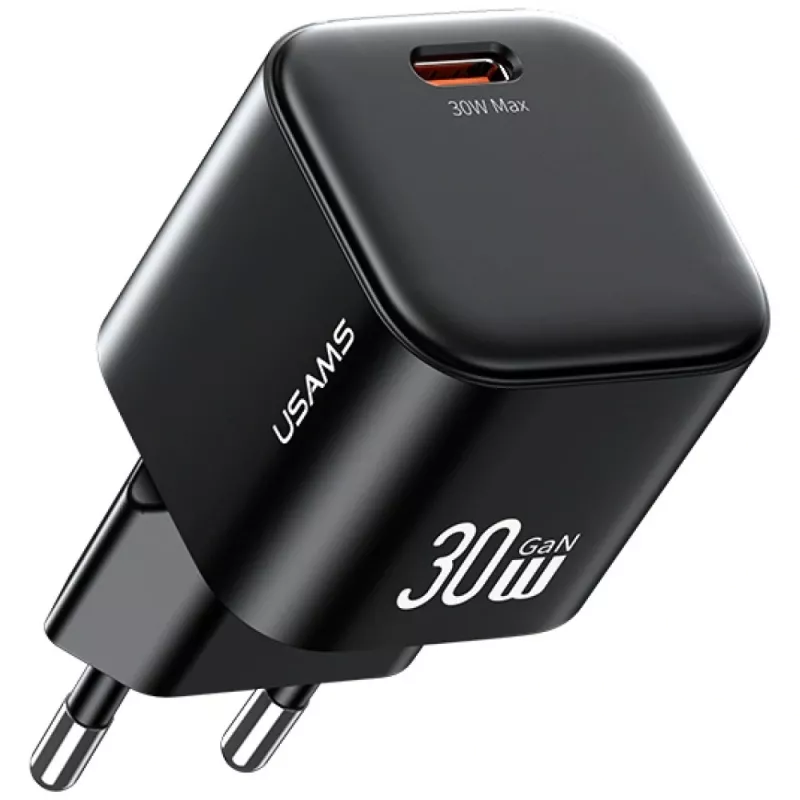 USAMS JO Series CC262 Fuente de alimentación USB-C GaN 30W con cable USB-C de 1 m - Blanco
