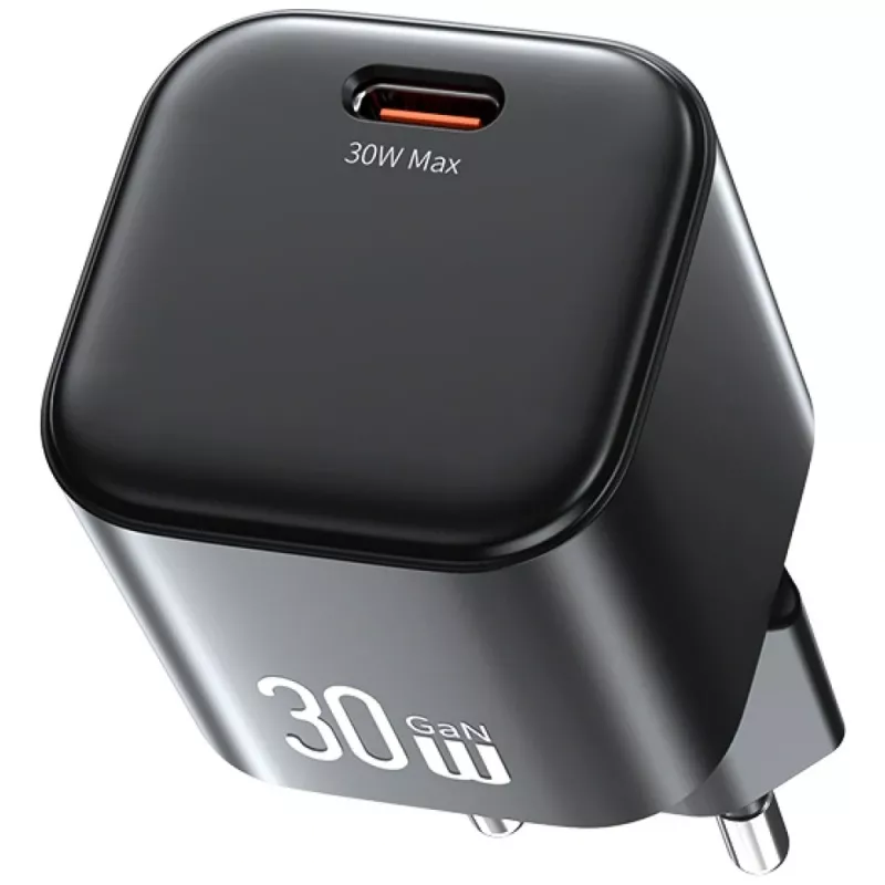 USAMS JO Series CC262 Fuente de alimentación USB-C GaN 30W con cable USB-C de 1 m - Blanco