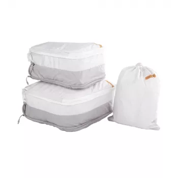 PGYTECH Set de organización de ropa - 4 bolsas de viaje con bolsa para zapatos y bolsa para ropa, gris