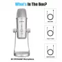 BOYA BY-PM700SP micrófono de condensador USB multipatrón con monitorización de auriculares y soporte integrado