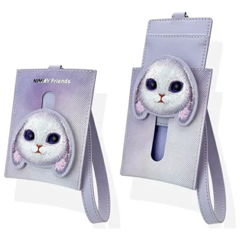 Nimmy Big Eyed Pet 2.0 tarjetero monedero Rabbit, morado