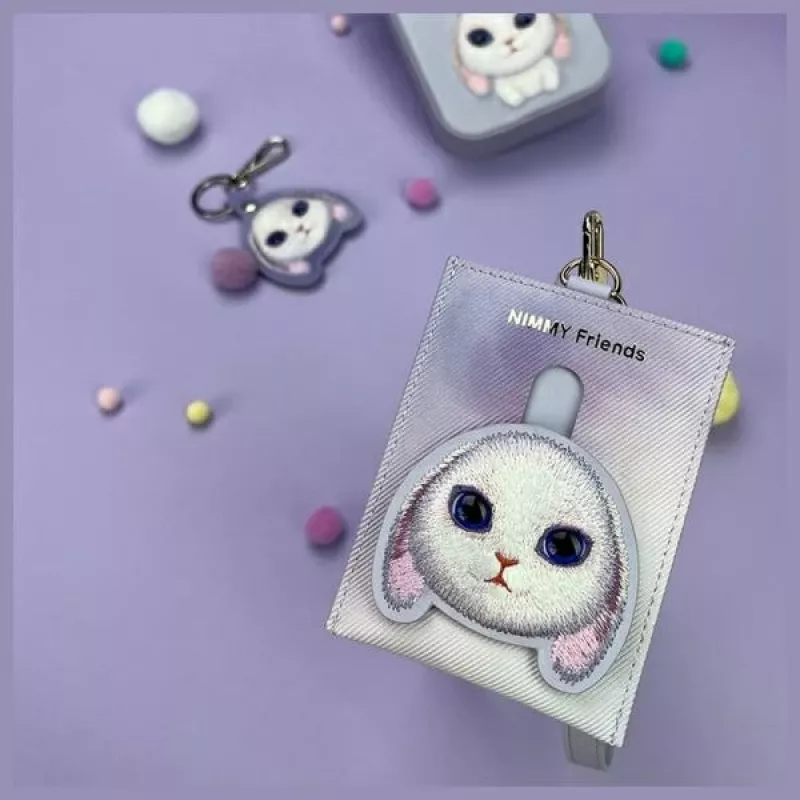 Nimmy Big Eyed Pet 2.0 tarjetero monedero Rabbit, morado