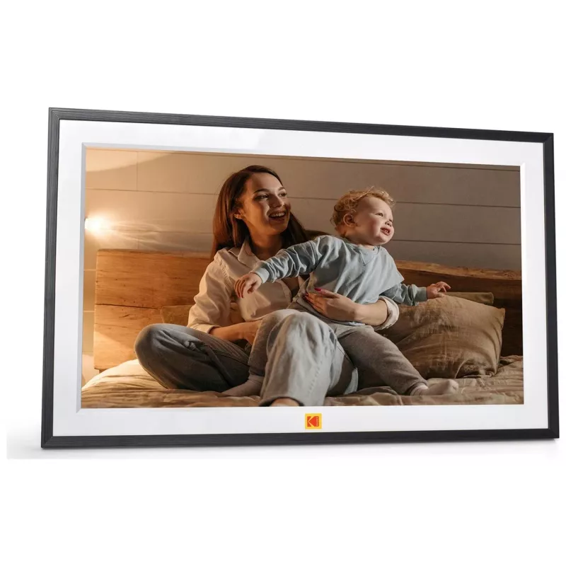 KODAK RCF-1561P marco de fotos digital Wi-Fi de 15,6 inch Full HD con pantalla táctil IPS, 16GB de memoria, control por app, negro