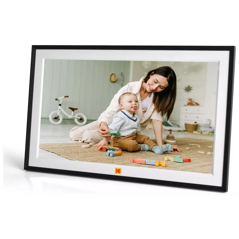 KODAK RCF-1561P marco de fotos digital Wi-Fi de 15,6 inch Full HD con pantalla táctil IPS, 16GB de memoria, control por app, negro