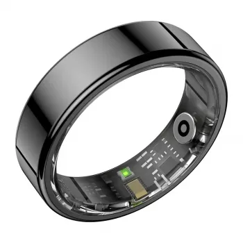 COLMI RING 2 anillo inteligente talla 9 negro - frecuencia cardíaca 24/7, SpO2, temperatura, IP68, batería de 7 días