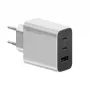 Cuktech cargador de pared GaN 65W con 2x USB-C y 1x USB-A - gris
