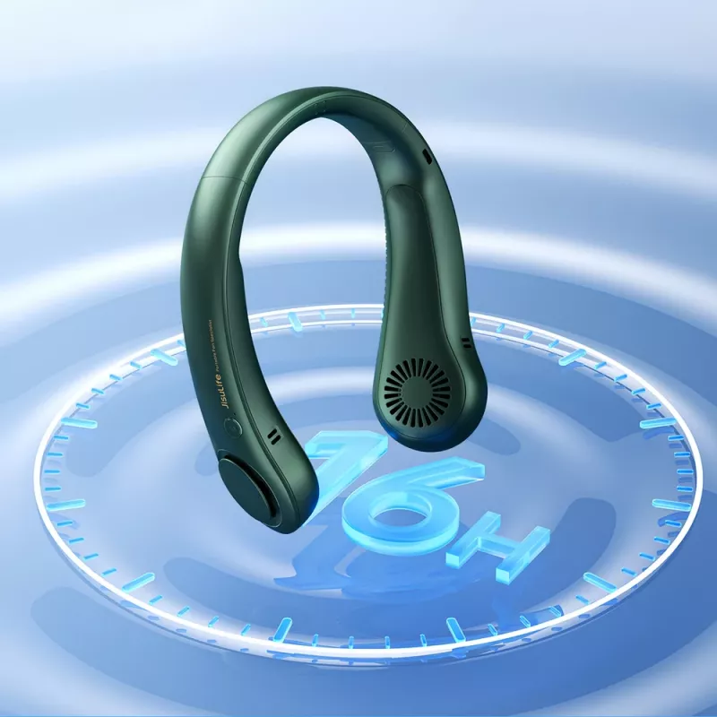 JISULIFE ventilador de cuello Life3 - ventilador USB inalámbrico portátil sin aspas, verde