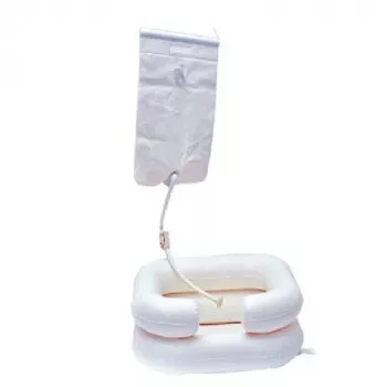 REH RF-961 lavacabezas inflable y set de ducha para personas encamadas y mayores