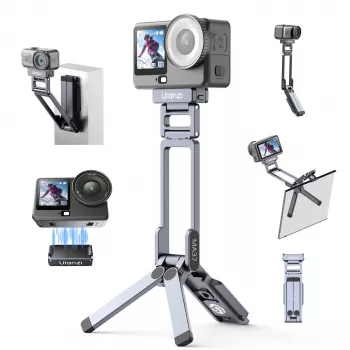 ULANZI MA37 Minitrípode magnético con empuñadura para DJI Osmo Action 6 Nano Arca-Swiss gris