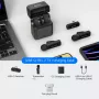 BOYA BY-V30 sistema de micrófono lavalier inalámbrico para dispositivos USB-C, 2,4 GHz, alcance 50 m, batería 9 horas, reducción de ruido, negro