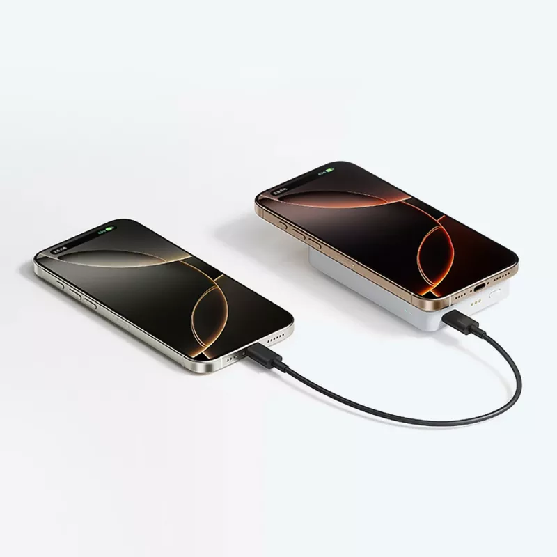 CUKTECH WPB100N powerbank inalámbrica magnética 10000 mAh 20W con soporte - blanca