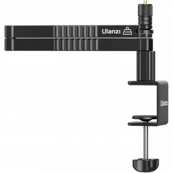 ULANZI LS26 soporte de micrófono con brazo articulado y pinza de mesa, alcance 750 mm, aleación de aluminio, negro