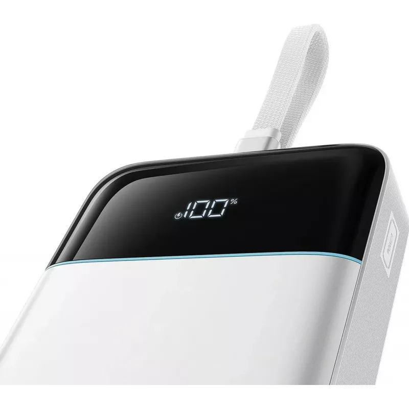 CUKTECH LPB252N batería externa 120W 25000mAh con cable USB-C integrado - blanca