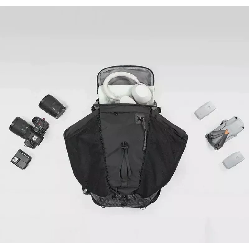 ULANZI BP10 mochila para cámara expandible 25-28L para DSLR/sin espejo, dron, portátil de 16 pulgadas, negra