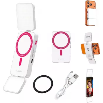ULANZI GL01 GlowUp luz LED selfie MagSafe para iPhone, 2500K-9000K, CRI 97, blanca