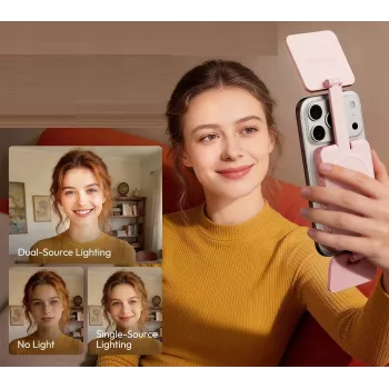 ULANZI GL01 GlowUp luz LED selfie MagSafe para iPhone, 2500K-9000K, CRI 97, blanca