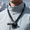 ULANZI ZJ09 soporte magnético de cuello para cámaras de acción - giro 360°, POV manos libres, banda de silicona flexible, compatible con GoPro/DJI/Insta360