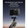 TELESIN Magic Arm Clamp Mount para DJI Osmo Action 5 Pro/4/3, Osmo 360, GoPro, Insta360 – S3-HBM-14-TDJ