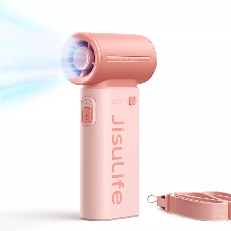 JISULIFE Life9 ventilador de mano 3600mAh USB-C portátil plegable de mesa - rosa