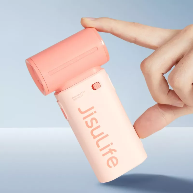 JISULIFE Life9 ventilador de mano 3600mAh USB-C portátil plegable de mesa - rosa