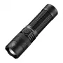 SUPERFIRE F1-S linterna LED recargable de 1500 lúmenes con zoom telescópico, 5 modos, IP44, negra