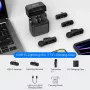 BOYA BY-V3 Combo Sistema de micrófono inalámbrico de 2,4 GHz con 2 transmisores y 2 receptores (Lightning y USB-C) - negro
