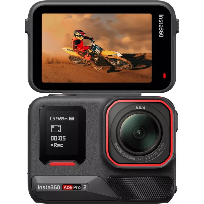 Insta360 Ace Pro 2 Cámara de acción de doble batería - vídeo 8K, objetivo Leica, estabilización FlowState