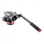 Manfrotto MVH502AH cabezal fluido de vídeo con base plana, 4 kg de carga útil, base de 75 mm, negro