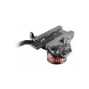 Manfrotto MVH502AH cabezal fluido de vídeo con base plana, 4 kg de carga útil, base de 75 mm, negro
