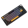 MACHENIKE K600-B82W Teclado Gaming Mecánico Inalámbrico Tri-Mode, 75% 82 Teclas, Gateron Silver Switches, RGB por Tecla, Keycaps PBT, Hot-Swappable, Negro