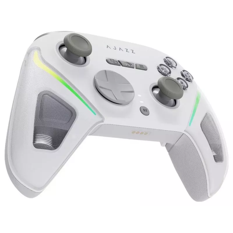 AJAZZ GP100-W Mando Inalámbrico Tri-Mode RGB para Switch, PC, iOS y Android – Blanco