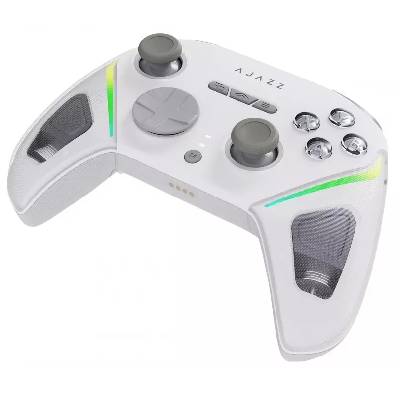 AJAZZ GP100-W Mando Inalámbrico Tri-Mode RGB para Switch, PC, iOS y Android – Blanco