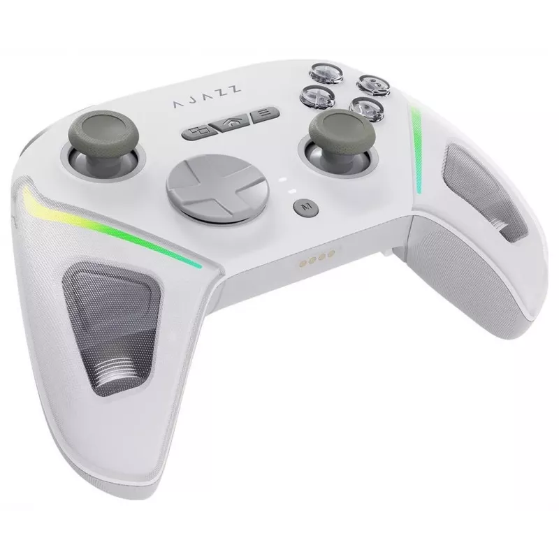 AJAZZ GP100-W Mando Inalámbrico Tri-Mode RGB para Switch, PC, iOS y Android – Blanco