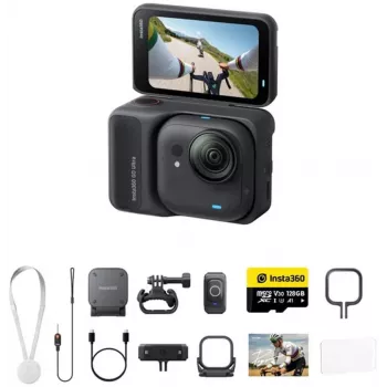 Cámara de acción Insta360 GO Ultra Cycling Bundle, negra (CINSABEA-GOULTRA-CYCLE-BLK)