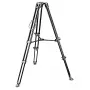 Manfrotto MVT502AM trípode de vídeo de aluminio con rótula fluida, 3 secciones de patas, capacidad de carga 4 kg, altura máxima 169 cm, negro