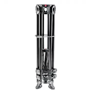 Manfrotto MVT502AM trípode de vídeo de aluminio con rótula fluida, 3 secciones de patas, capacidad de carga 4 kg, altura máxima 169 cm, negro