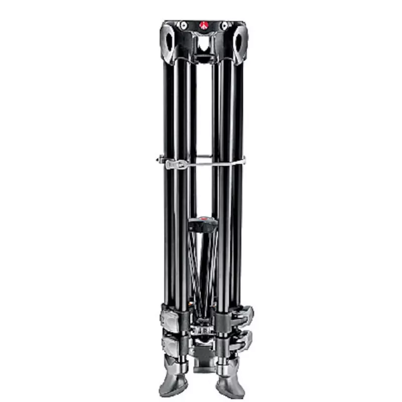 Manfrotto MVT502AM trípode de vídeo de aluminio con rótula fluida, 3 secciones de patas, capacidad de carga 4 kg, altura máxima 169 cm, negro