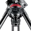 Manfrotto MVT502AM trípode de vídeo de aluminio con rótula fluida, 3 secciones de patas, capacidad de carga 4 kg, altura máxima 169 cm, negro