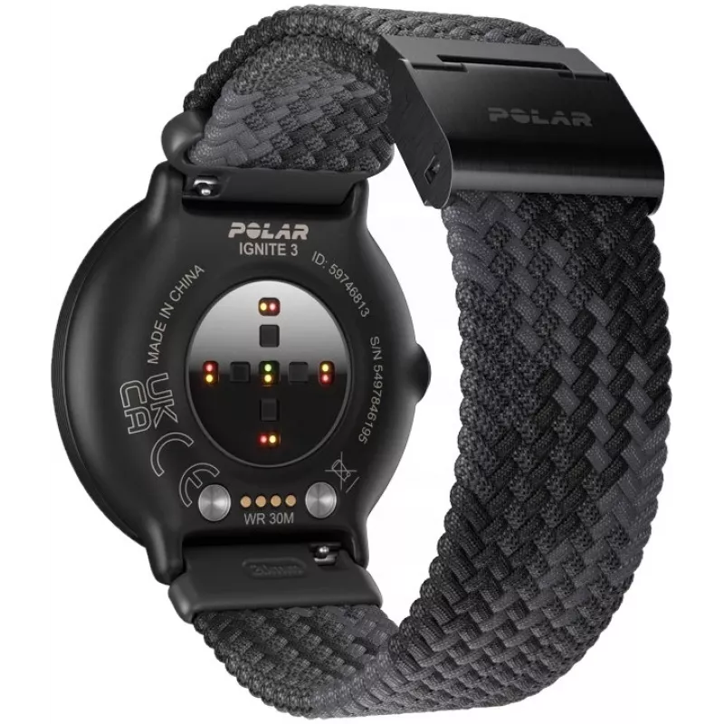 Polar Ignite 3 S-L, negro/negro trenzado (900111828)