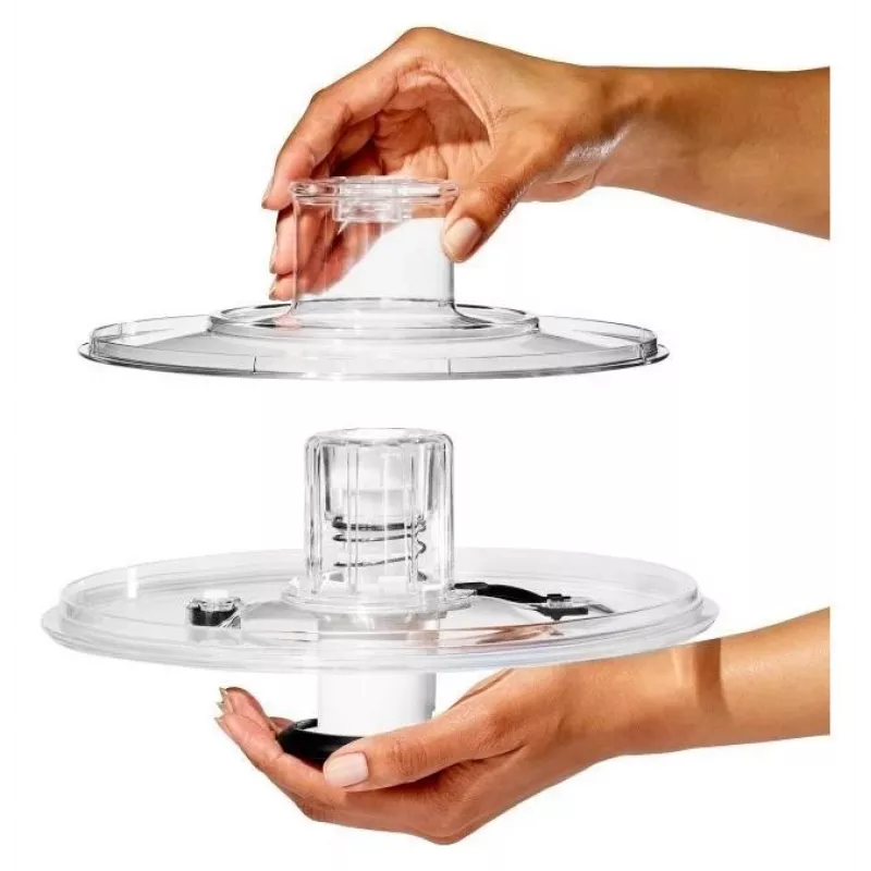 OXO Good Grips 11262700 Centrifugadora de ensaladas de vidrio 2 en 1, transparente