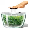 OXO Good Grips 11262700 Centrifugadora de ensaladas de vidrio 2 en 1, transparente