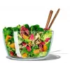 OXO Good Grips 11262700 Centrifugadora de ensaladas de vidrio 2 en 1, transparente