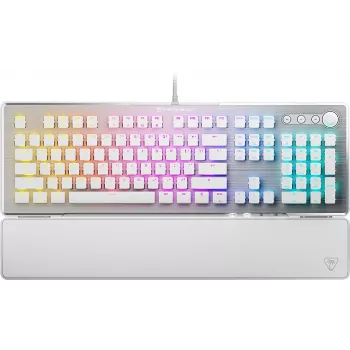 Turtle Beach Vulcan II Teclado gaming mecánico, Blanco Ártico, interruptores ópticos lineales, distribución US