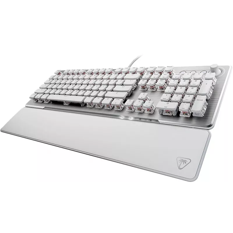 Turtle Beach Vulcan II Teclado gaming mecánico, Blanco Ártico, interruptores ópticos lineales, distribución US